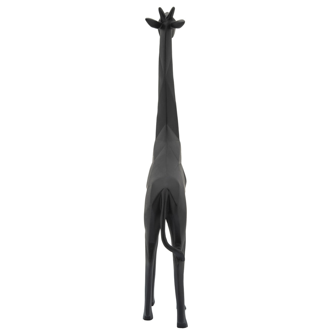 RESIN 16"H, GIRAFFE, BLACK