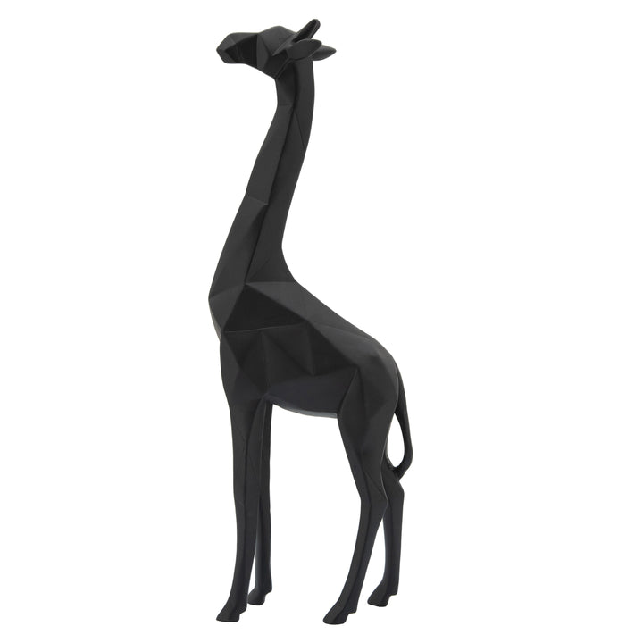 RESIN 16"H, GIRAFFE, BLACK