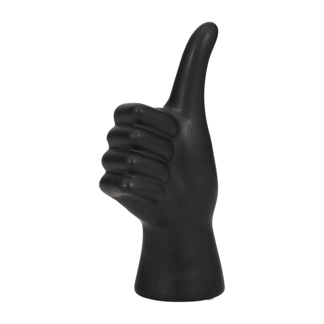 6"H THUMBS UP TABLE DECO, BLACK