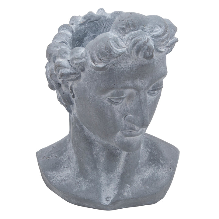 RESIN, 21"H APOLLO BUST, GRAY