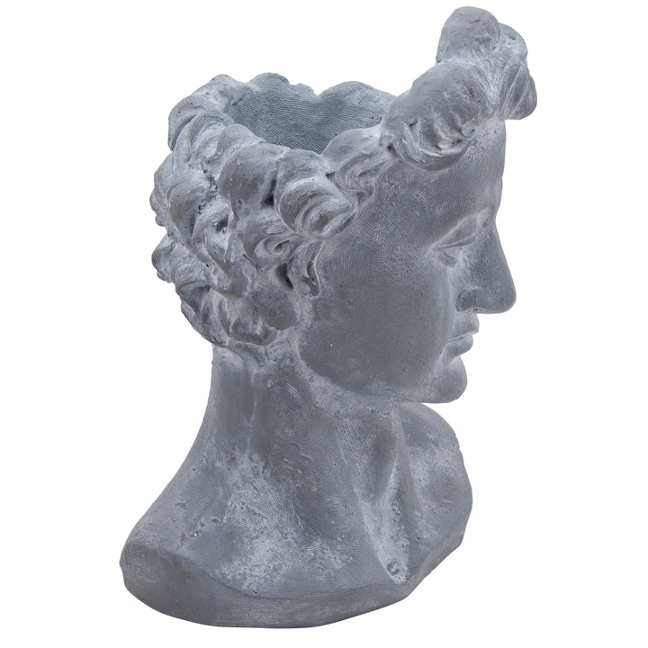 RESIN, 21"H APOLLO BUST, GRAY