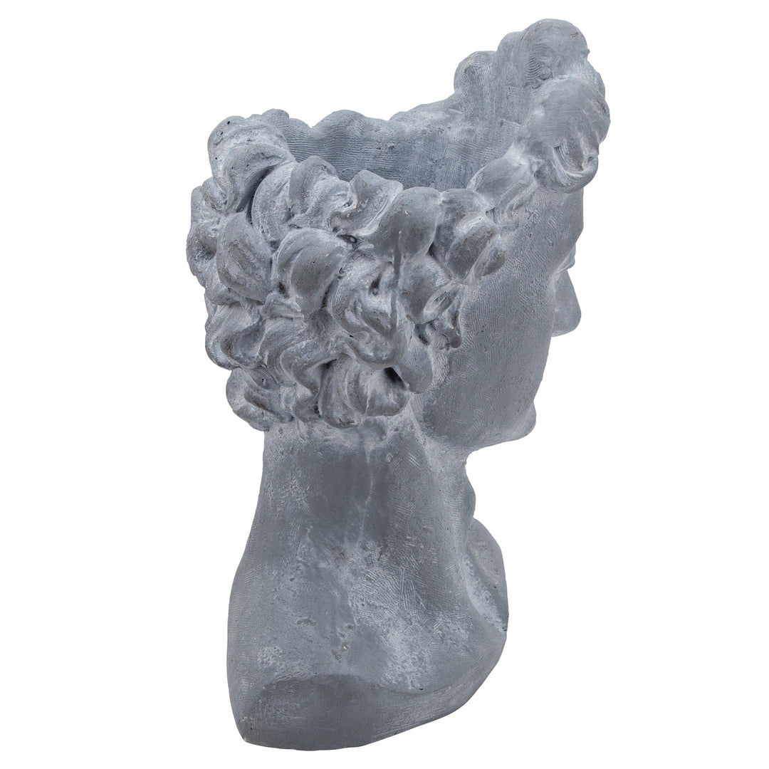 RESIN, 21"H APOLLO BUST, GRAY