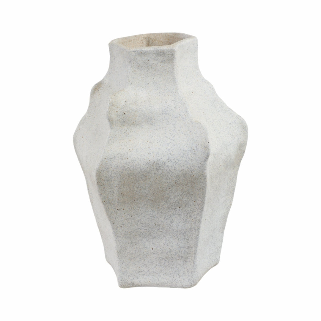 15"DELRIO SMALL PORCELAIN VASE, GRAY