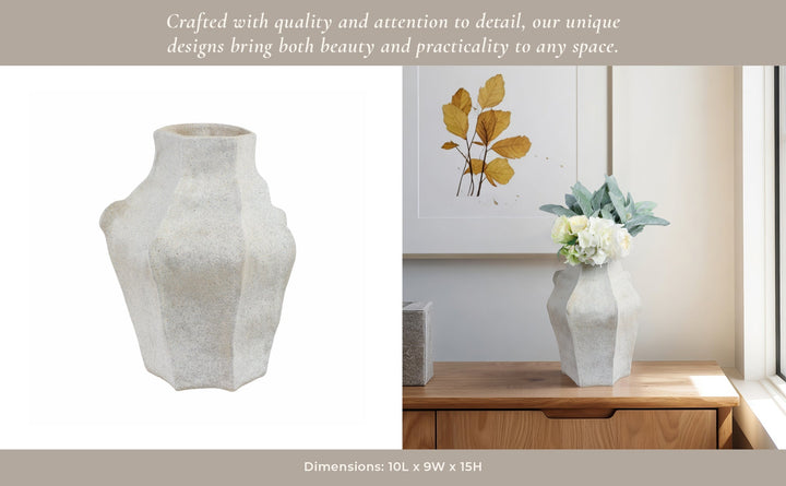 15"DELRIO SMALL PORCELAIN VASE, GRAY