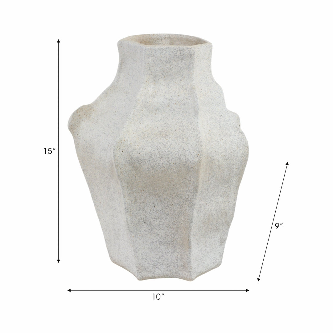 15"DELRIO SMALL PORCELAIN VASE, GRAY