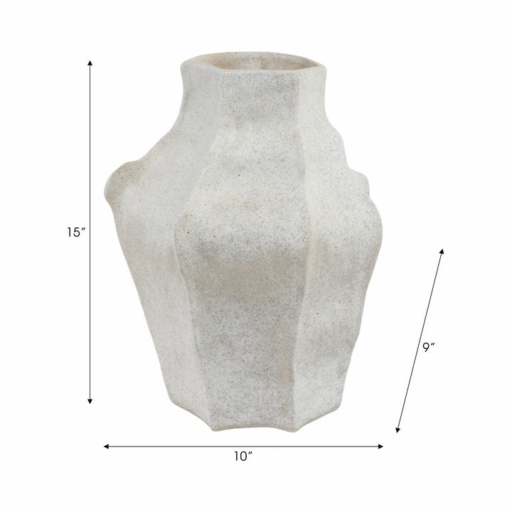 15"DELRIO SMALL PORCELAIN VASE, GRAY