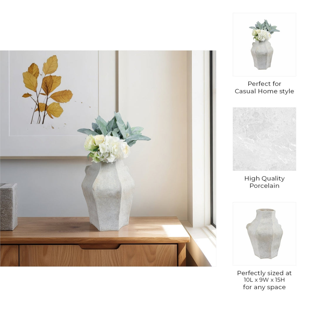 15"DELRIO SMALL PORCELAIN VASE, GRAY