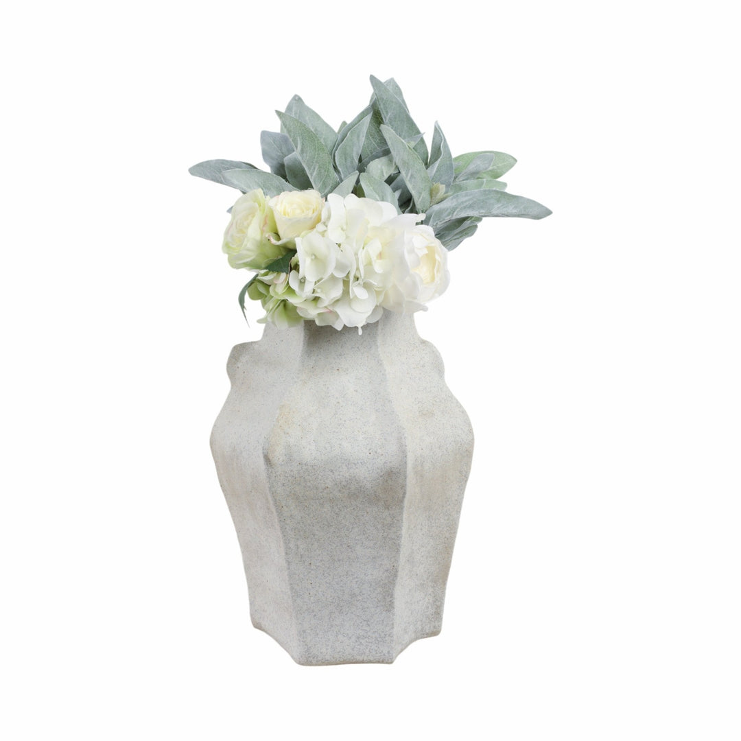 15"DELRIO SMALL PORCELAIN VASE, GRAY
