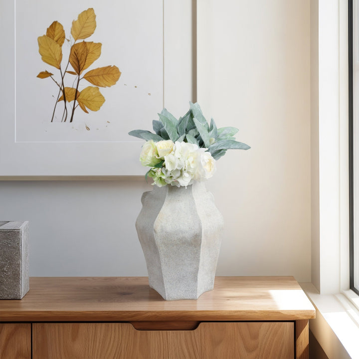 15"DELRIO SMALL PORCELAIN VASE, GRAY