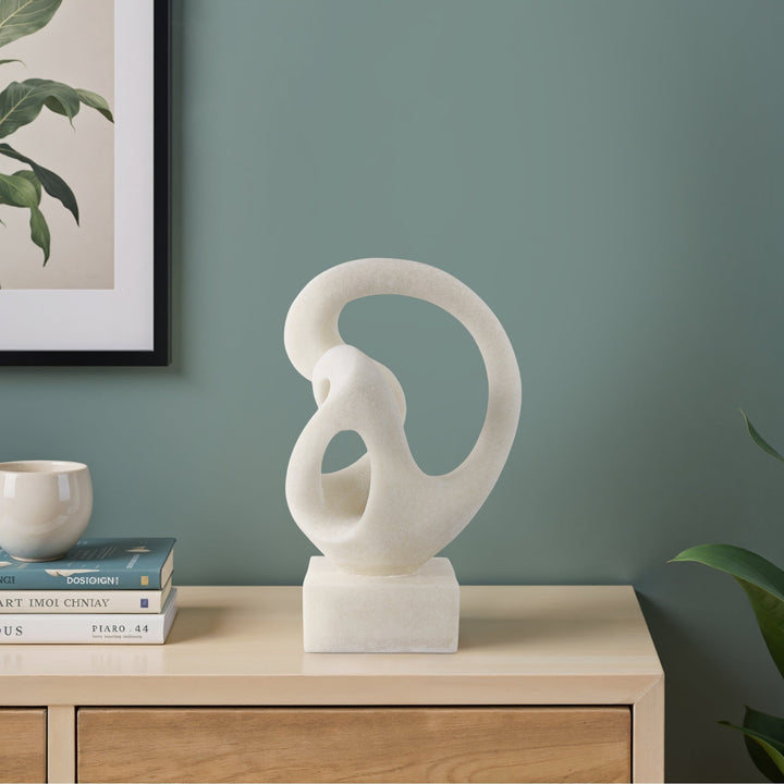 16" Cowley Quartz Resin Statuary, White