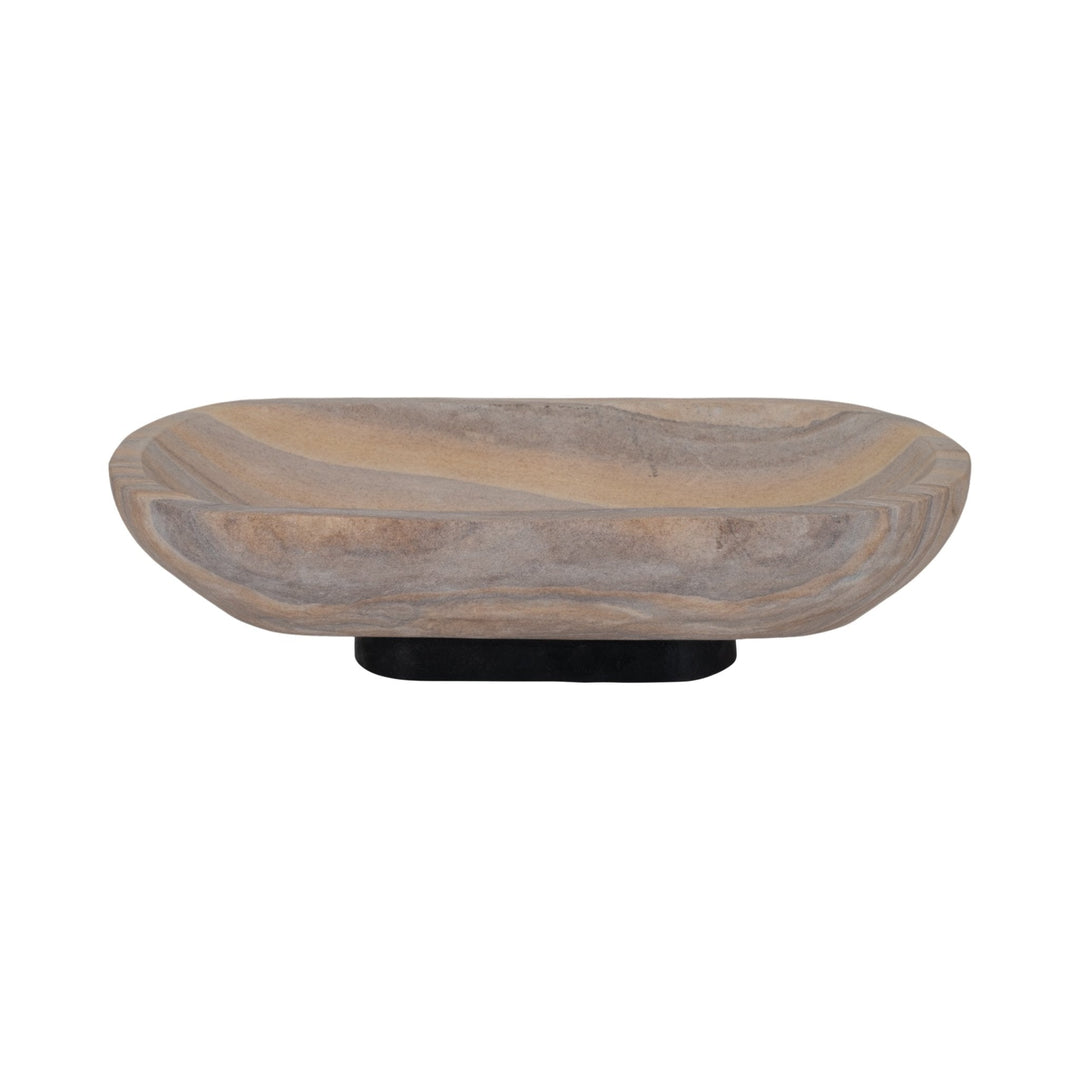 16" PAIGE SANDSTONE BOWL, BEIGE