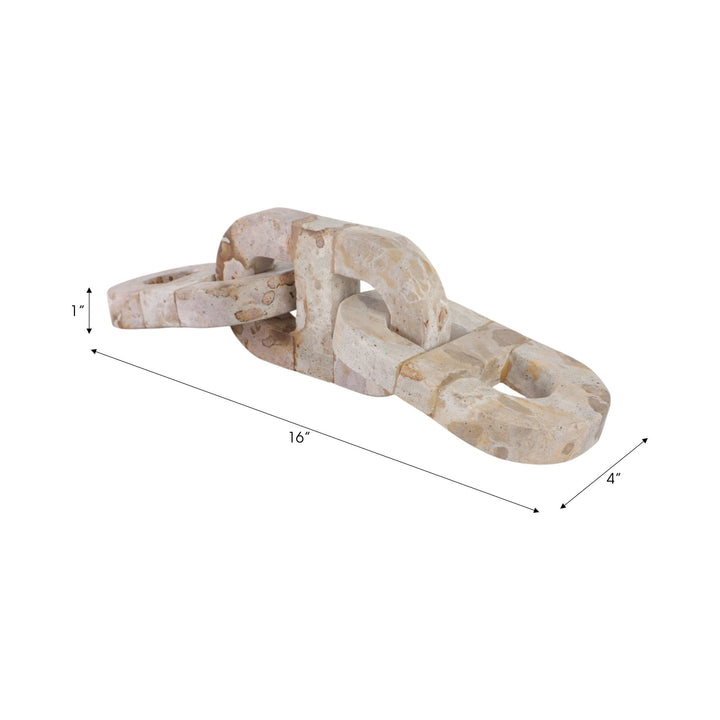 16" Pompano Beige Marble Chain