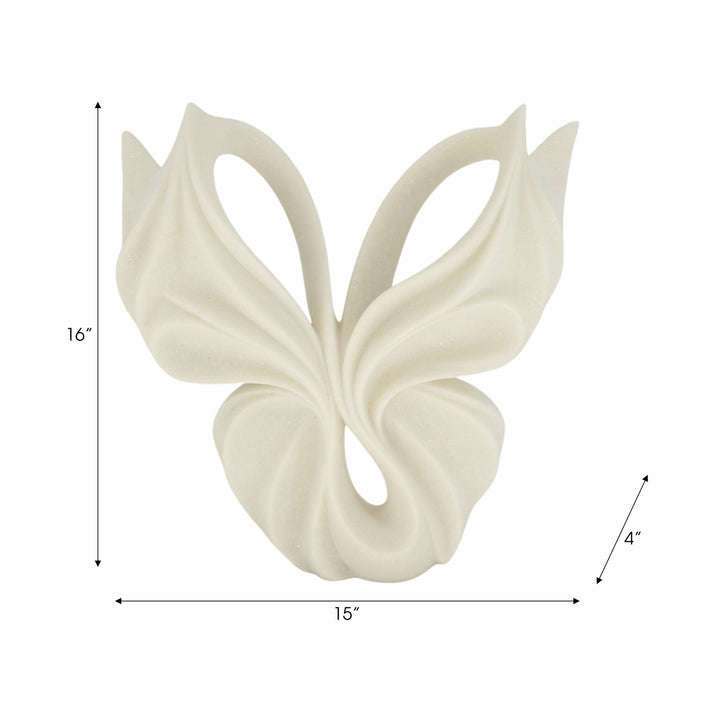 16" Renfe Large Quartz Resin Butterfly Statuary