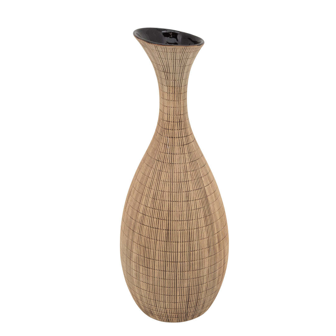 17"H SORORI VASE, BEIGE