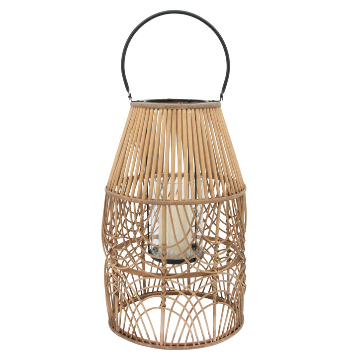 WICKER 21"H LANTERN, NATURAL