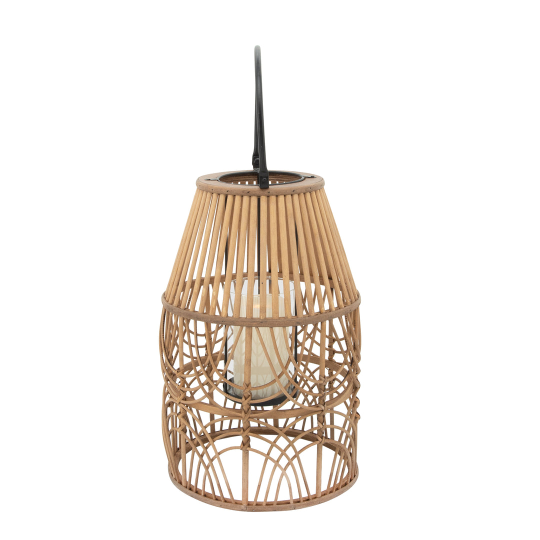 WICKER 17"H LANTERN NATURAL