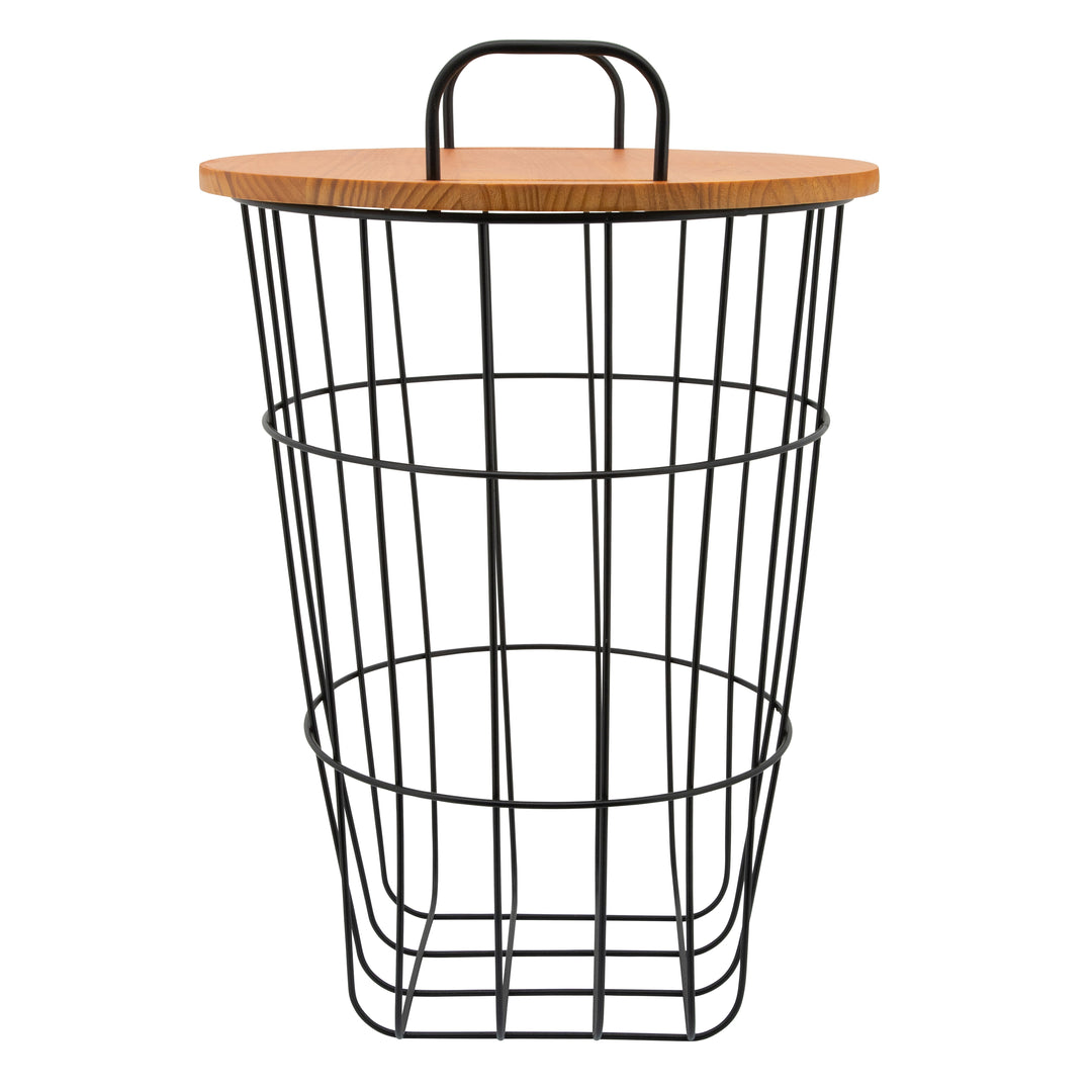 Metal 22"H Storage Basket, Brown