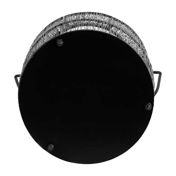 METAL 10.25" WIRE LANTERN, BLACK