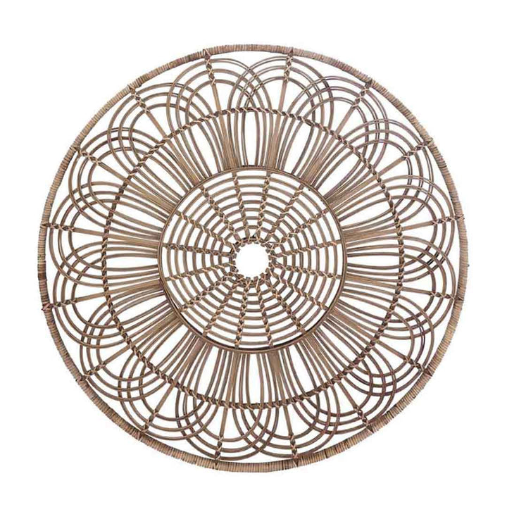 WICKER, 36", ROUND WALL ACCENT, BROWN