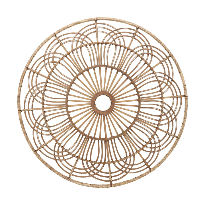 WICKER, 36", ROUND WALL ACCENT, BROWN