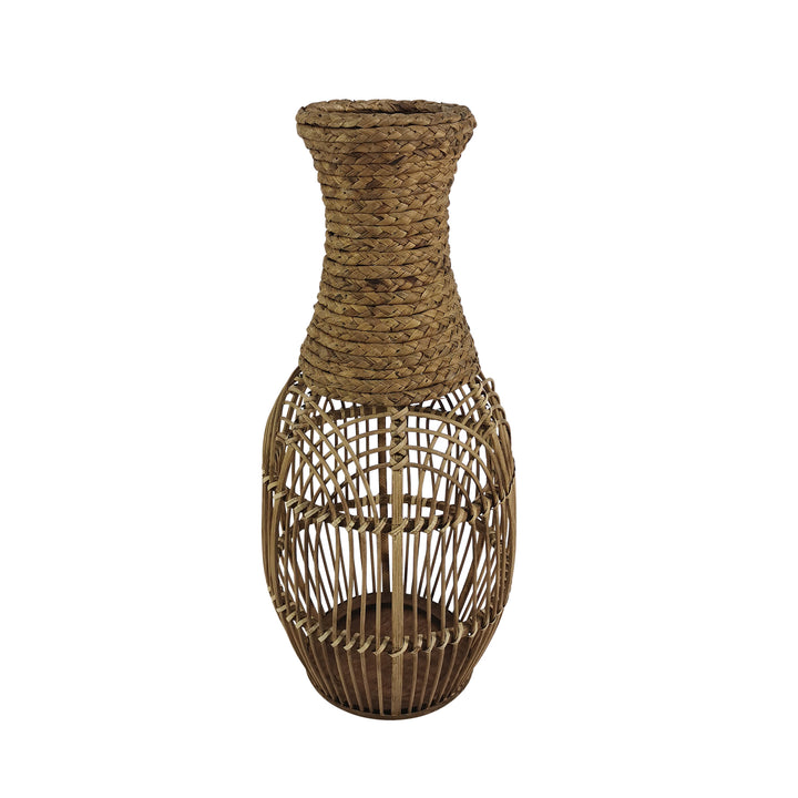 26"H WICKER VASE, BROWN