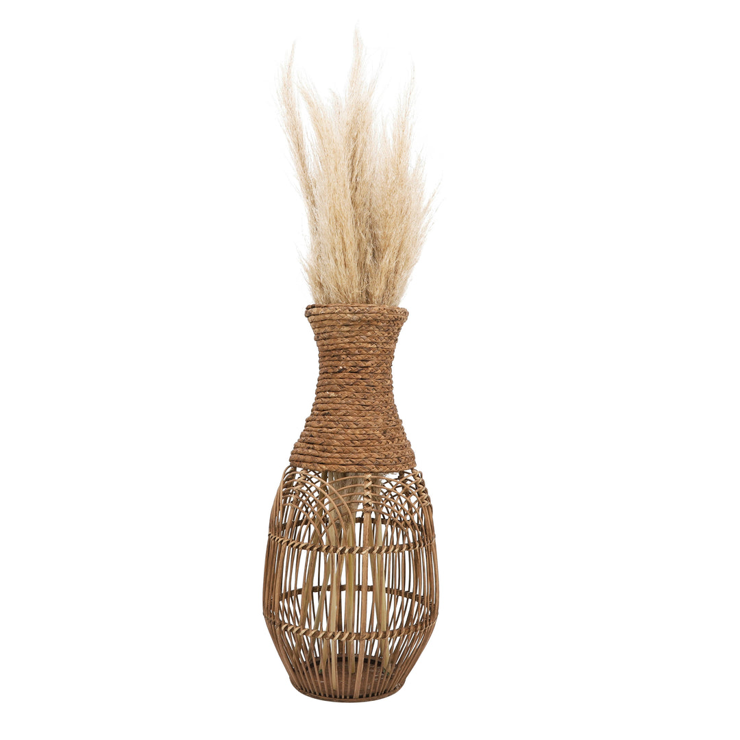 26"H WICKER VASE, BROWN