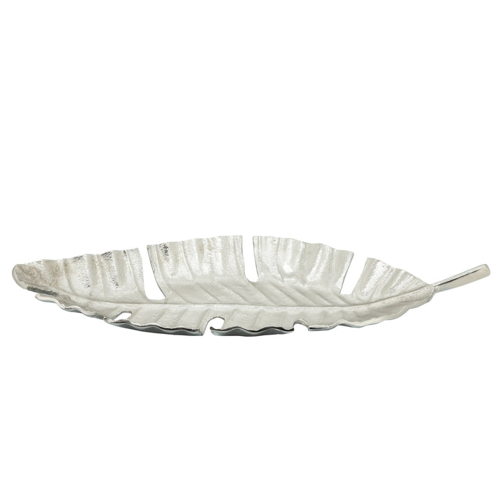 METAL, 22" LEAF TRAY, SILVER