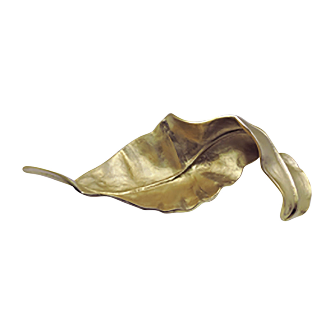 METAL 22" CURLED LEAF, GOLD