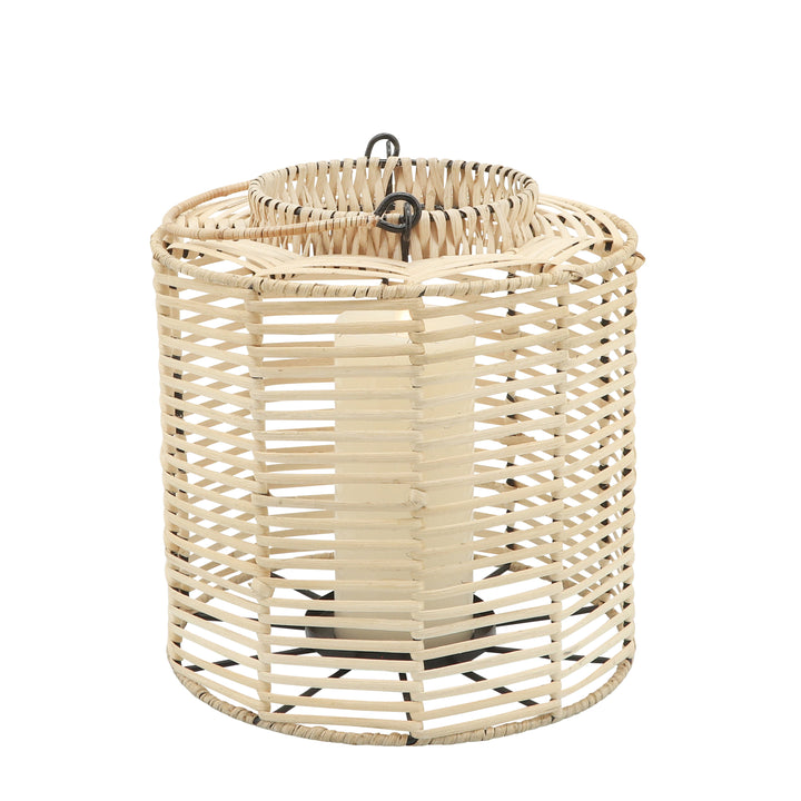 RATTAN, S/2 15/18" HURRICANE CANDLE HOLDER, NAT