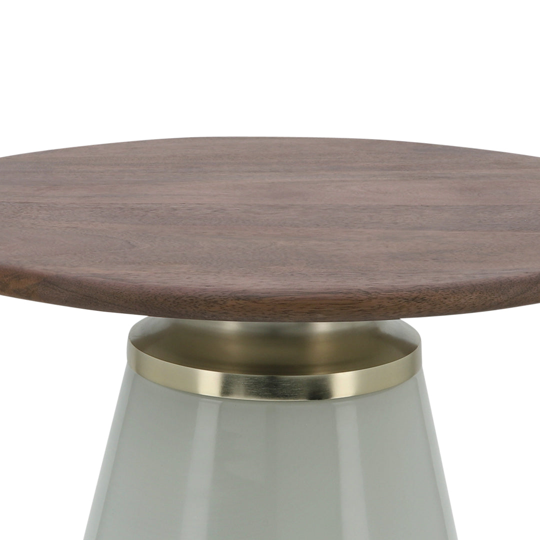 Wooden Top, 17"H Nebular Coffee Table, Cream