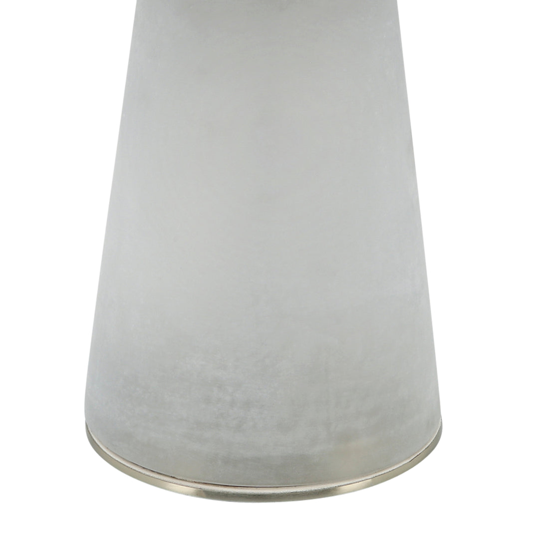 METAL TOP, 18"H NEBULAR SIDE TABLE, FROST