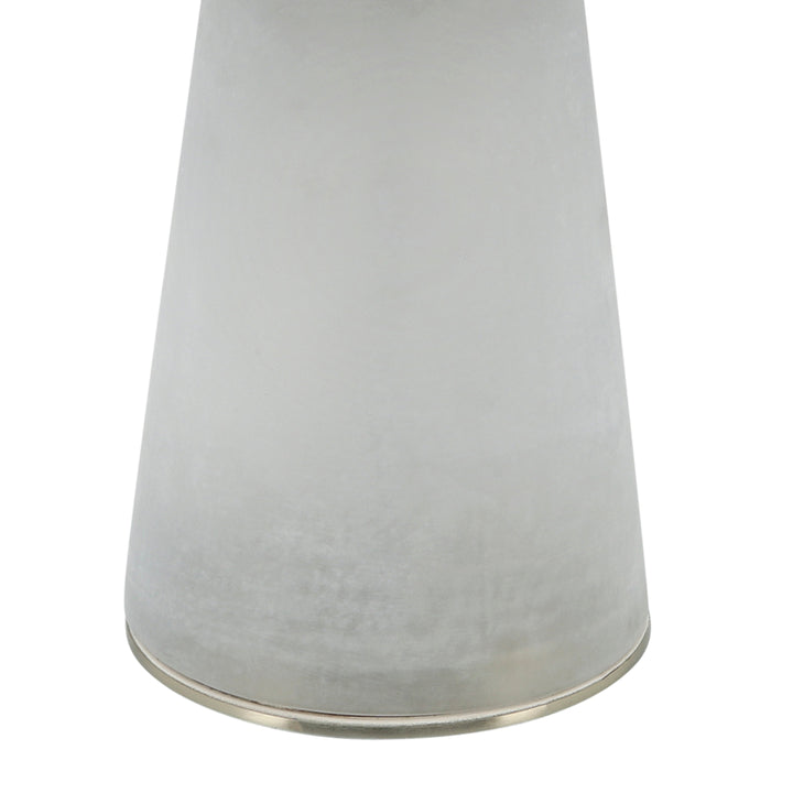 METAL TOP, 18"H NEBULAR SIDE TABLE, FROST