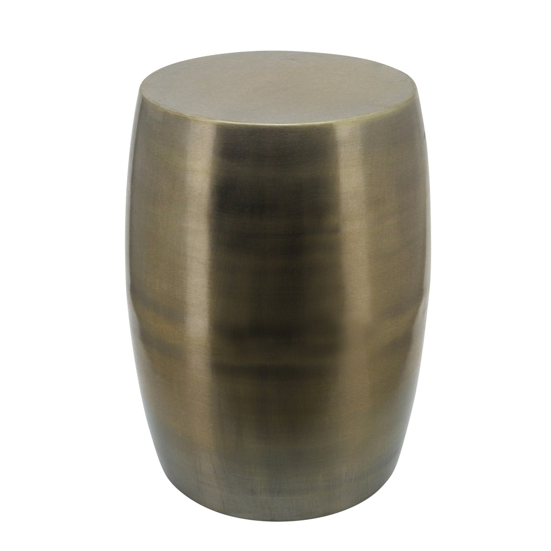 Metal, 18"H Barrel Shaped Stool, Gold