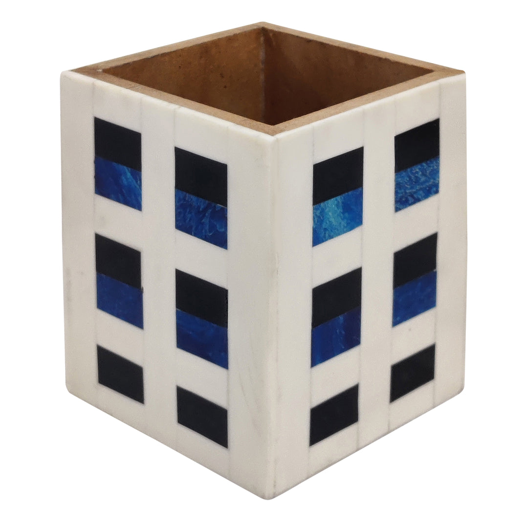 Resin 3X4 Squares Pencil Cup, Multi