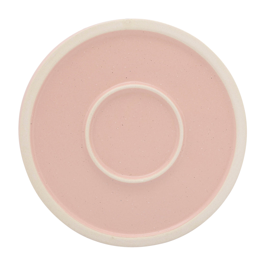 Cer, S/2 7/10"D Planters W/ Saucer, Blush