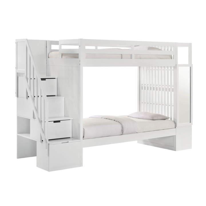 Brian Twin Over Twin Bunk Bed In White