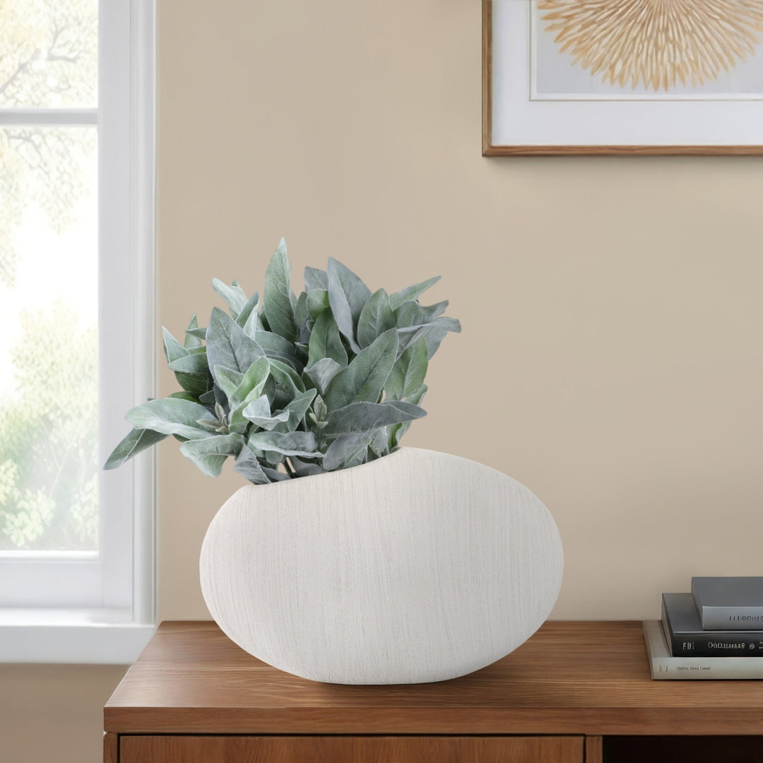 16x11" Cascais Small White Portugal Vase