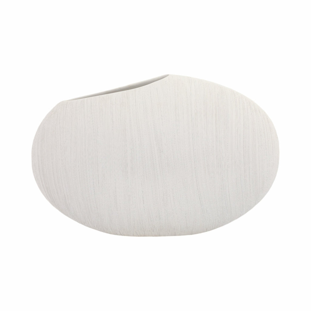 16x11" Cascais Small White Portugal Vase