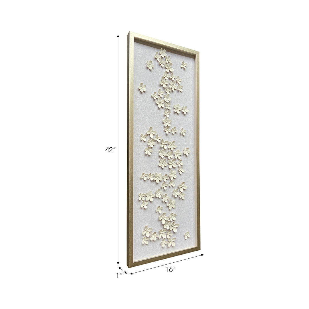 16X42 CHARNEY DIMENSIONAL FLOWER SHADOWBOX ART
