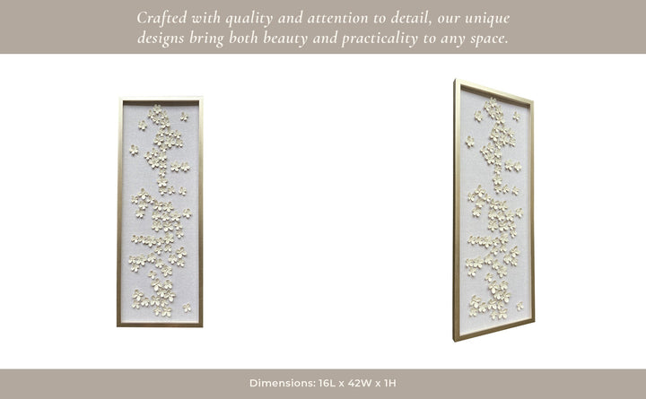16X42 CHARNEY DIMENSIONAL FLOWER SHADOWBOX ART