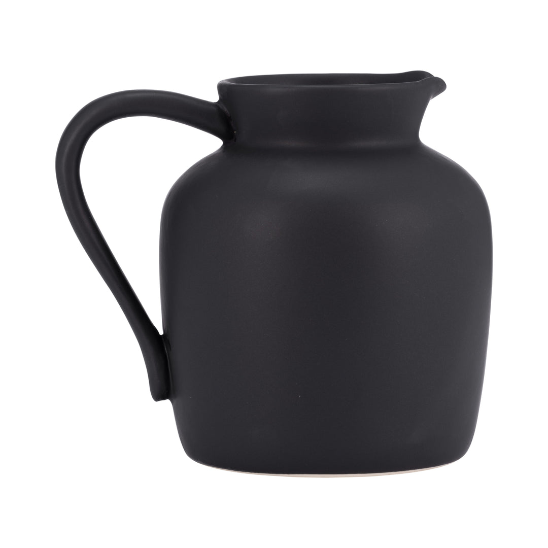 Cer, 5" Pitcher Vase, Black