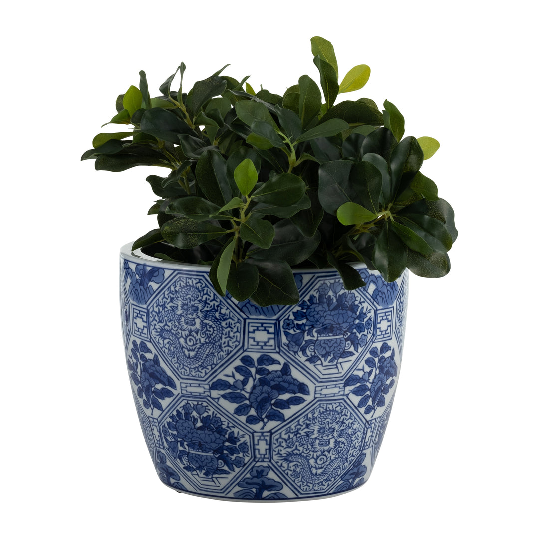 CER, S/3 6/8/10" CHINOISERIE PLANTERS, BLUE/WHITE