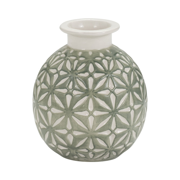 CER, 6" DAISY VASE, DARK SAGE