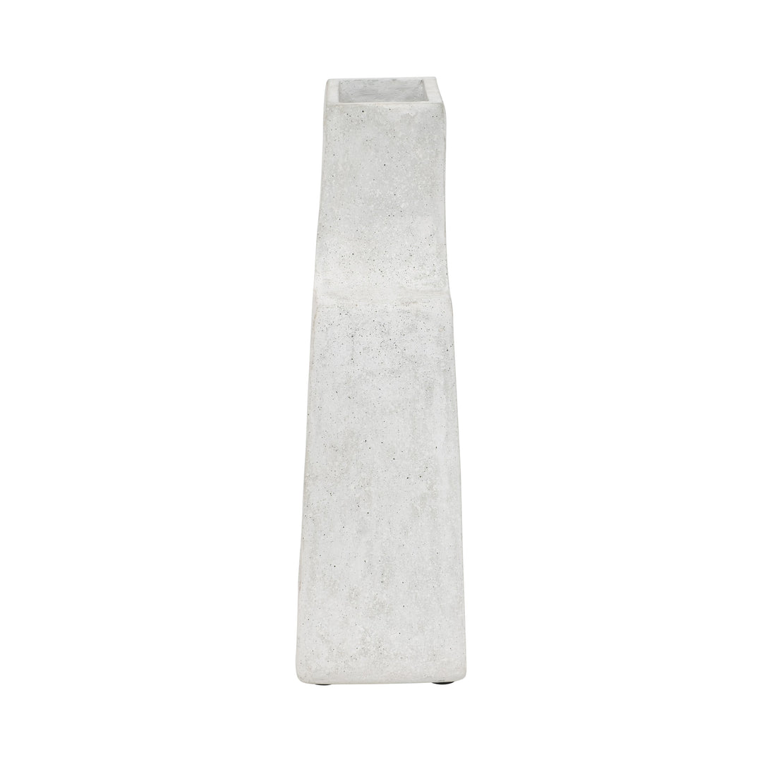 Ecomix, 10"H Abstract Vase, Antique White