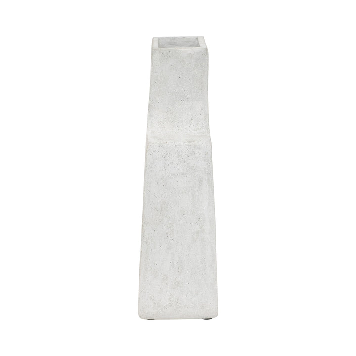 Ecomix, 10"H Abstract Vase, Antique White