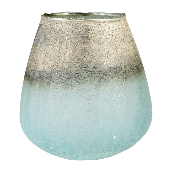 GLASS, 8"H VOTIVE HOLDER, BLUE