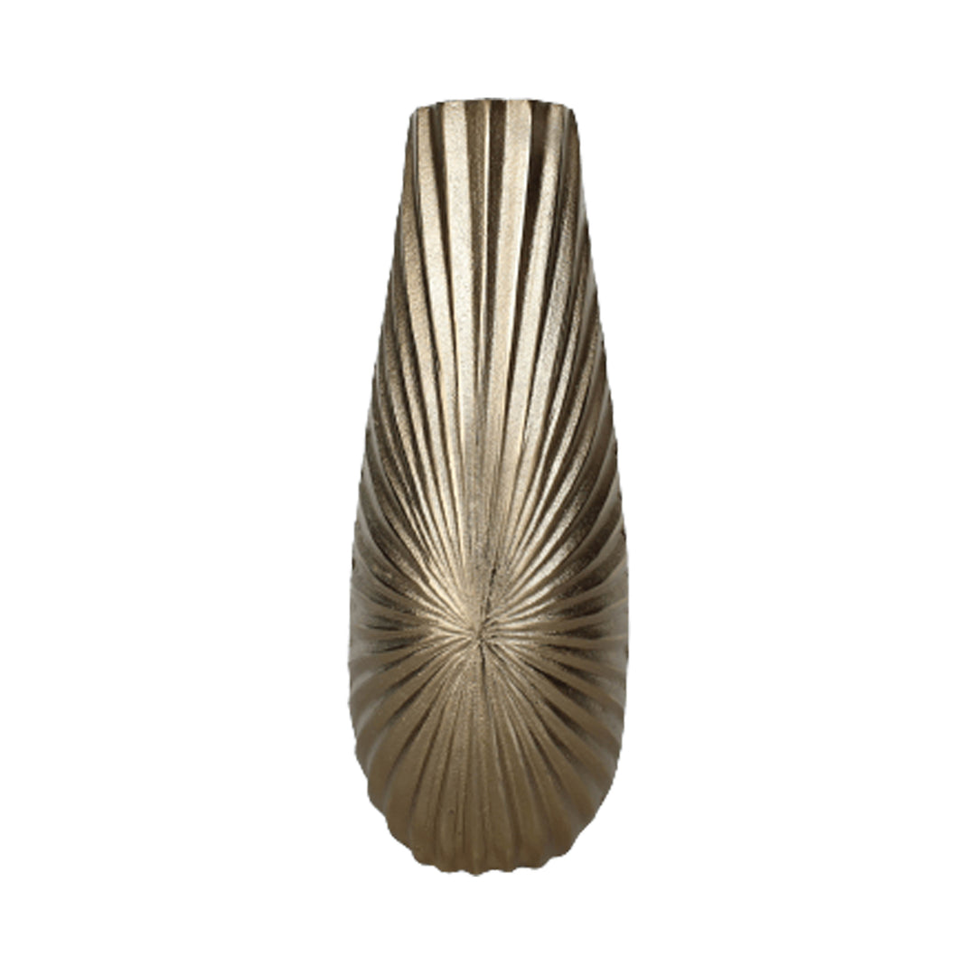 METAL, 16" BURST VASE, CHAMPAGNE