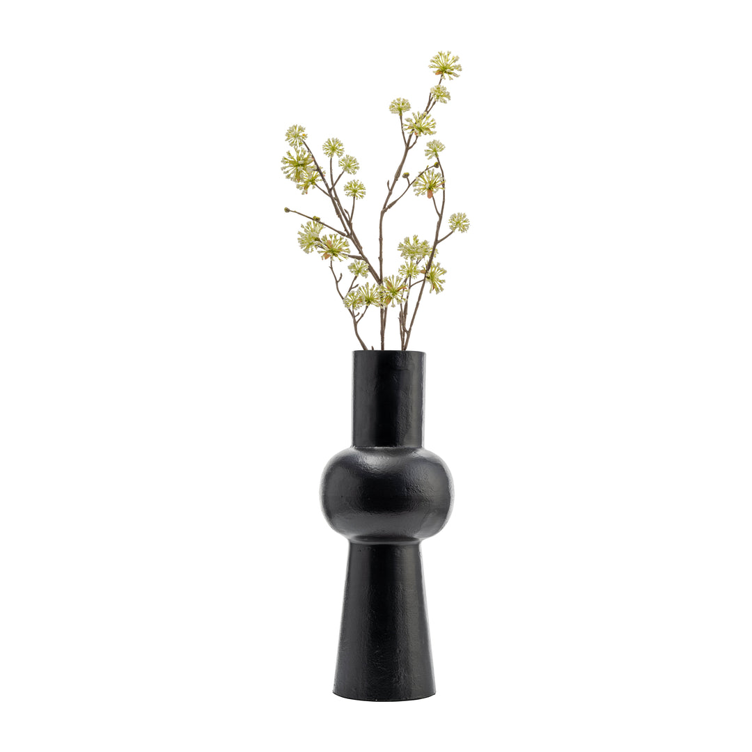 Metal,15"H, Mid Ellipsoid  Vase,Black