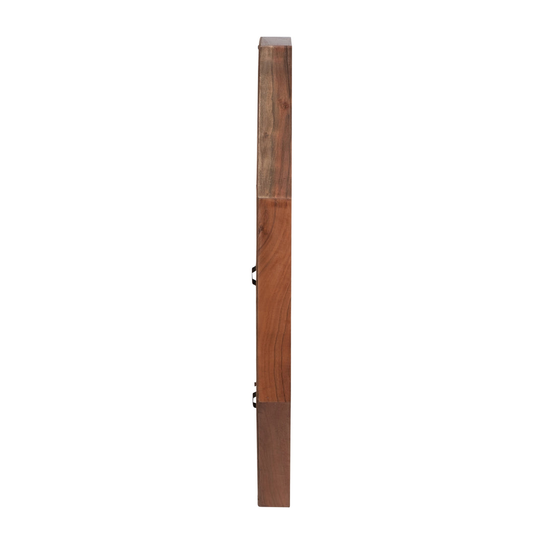 WOOD,30X30, OCTAGON SHAPED MIRROR,CHERRY