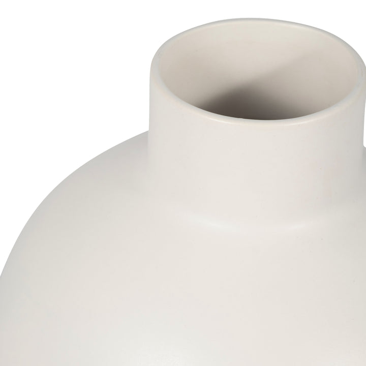 CER, 11"H BUBBLE VASE, WHITE